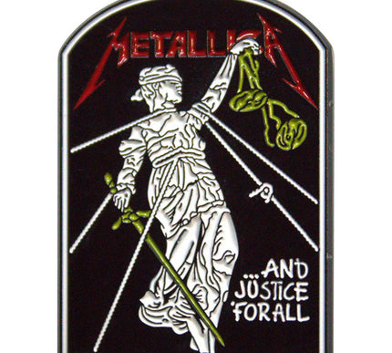 Metallica And Justice For All Tombstone Pin Badge