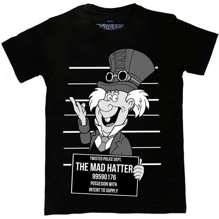 Twisted Apparel Mad Hatter Mugshot T-Shirt