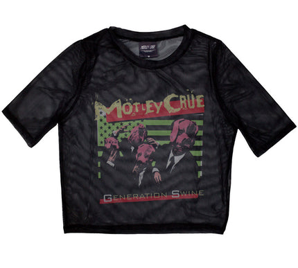 Motley Crue Mesh Crop Top | Generation Swine