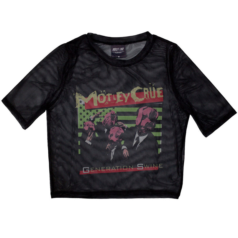 Motley Crue Mesh Crop Top | Generation Swine