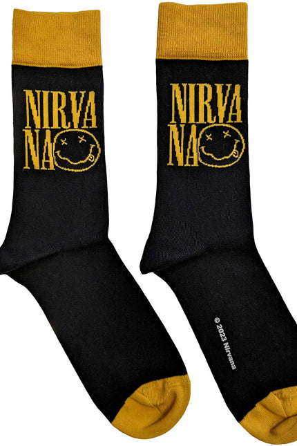 Nirvana Socks | Logo Stacked