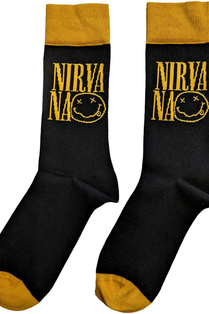 Nirvana Socks | Logo Stacked