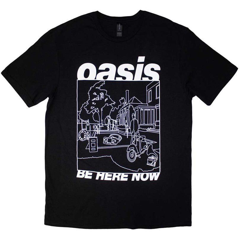 Oasis T-Shirt | Be Here Now Line Drawing