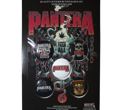 Pantera Snake Button Badge Pack