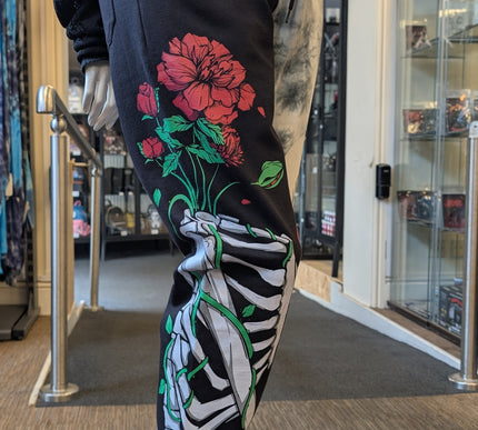 Vixxsin Garden Skull Joggers | Black /Grey Tie Dye