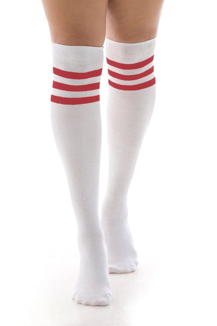 Pamela Mann Referee Socks | White / Red