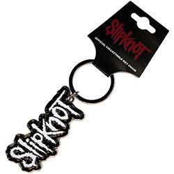 Slipknot White Logo Black Border Keyring