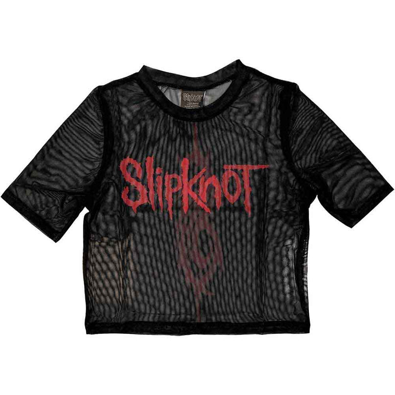 Slipknot Mesh Crop Top | Logo