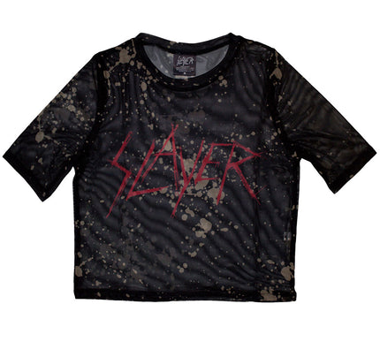 Slayer Mesh Crop Top | Scratchy Logo