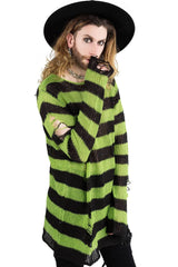 Killstar Slimer Distress Knit Sweater