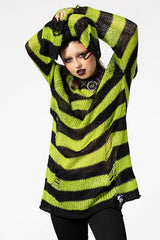 Killstar Slimer Distress Knit Sweater