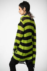 Killstar Slimer Distress Knit Sweater