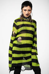Killstar Slimer Distress Knit Sweater