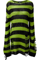 Killstar Slimer Distress Knit Sweater