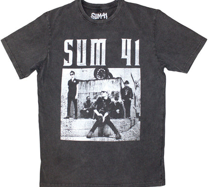 Sum 41 Stone Wash T-Shirt | Box Photo (Charcoal Grey)