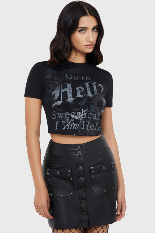 Killstar Velvet Frame Skirt