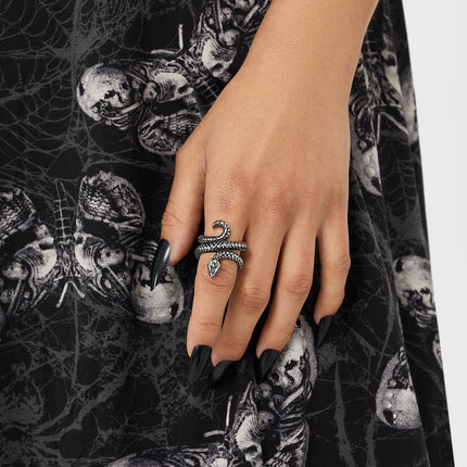 Killstar Vipers Sting Adjustable Ring