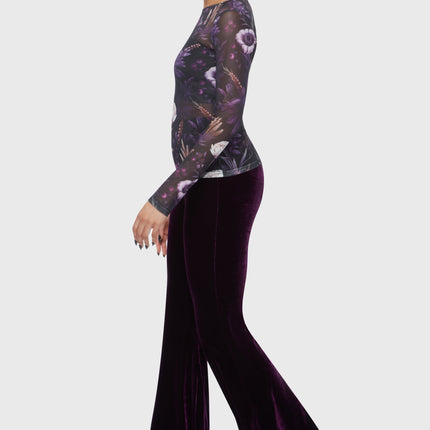 Killstar Wrenwell Top | Black / Purple