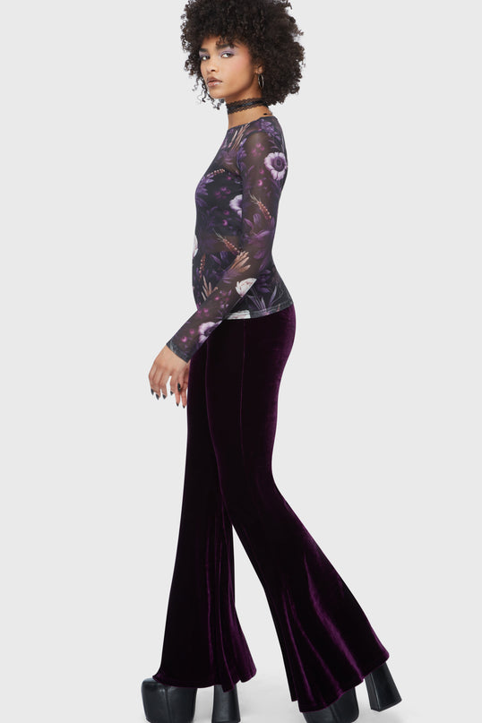 Killstar Wrenwell Top | Black / Purple