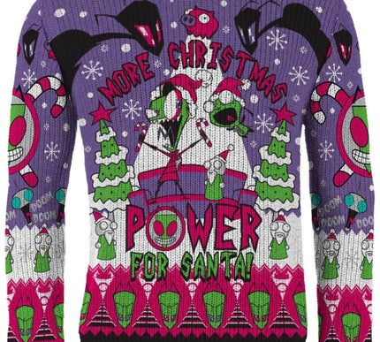 Invader Zim Christmas Jumper | More Power For Santa