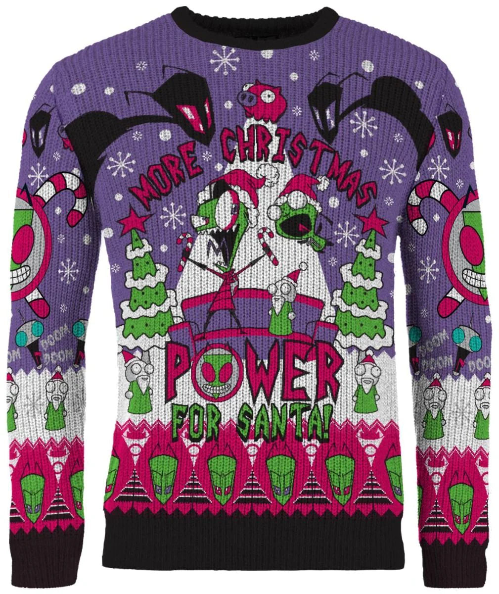 Invader Zim Christmas Jumper | More Power For Santa