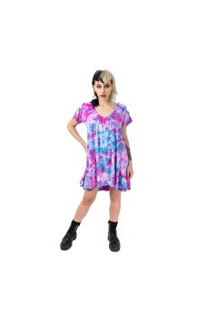 Chemical Black Ambrosia Dress | Pastel Tie Dye