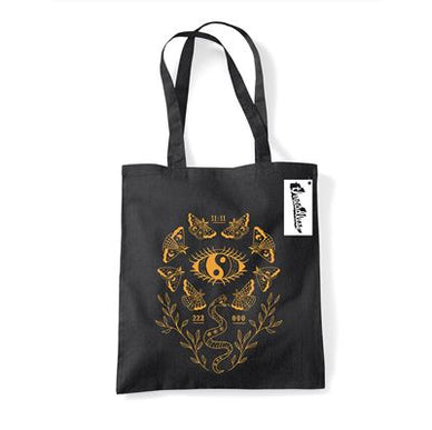 Letter Shoppe Angel Numbers & Moths Tote Bag