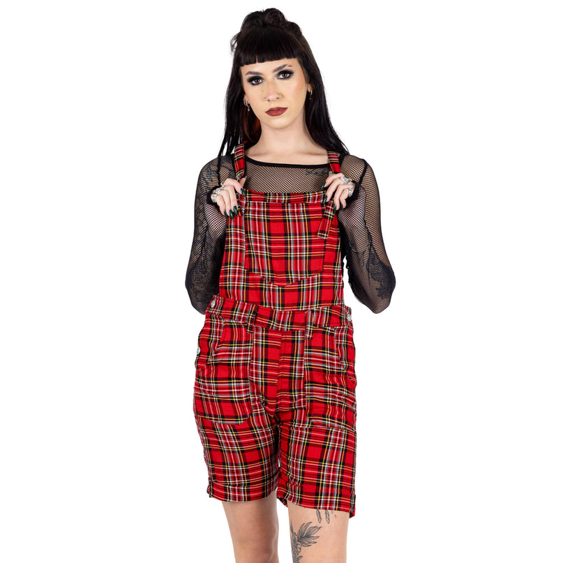 Chemical Black Anouk Playsuit | Red Check