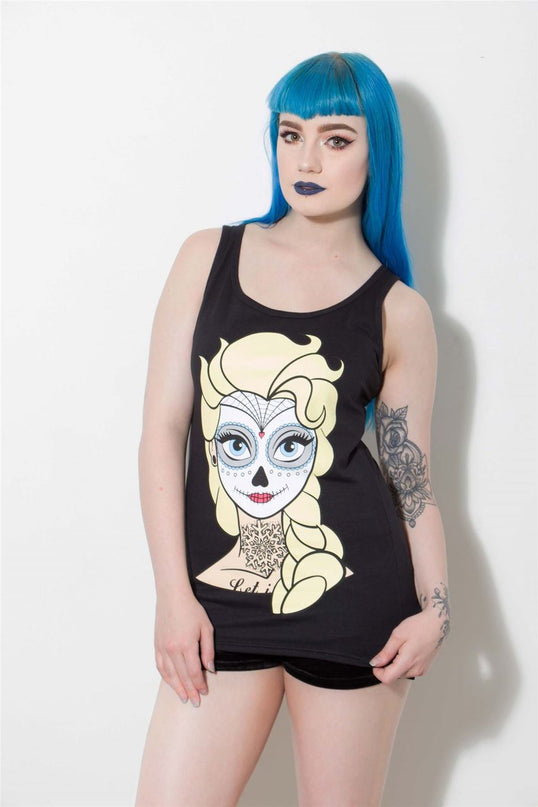 Twisted Apparel Elsa Day Of The Dead Vest