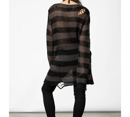 Killstar Ash Distress Knit Sweater