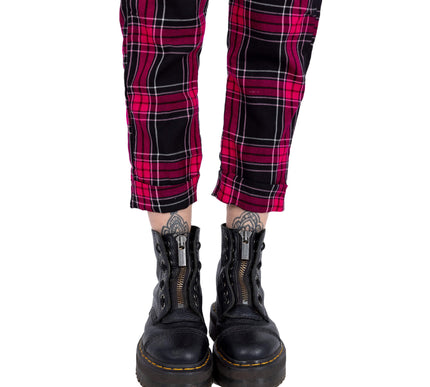 Chemical Black Asha Dungarees | Pink Check