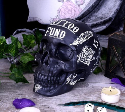Traditional, Tribal Tattoo Fund Skull | Black