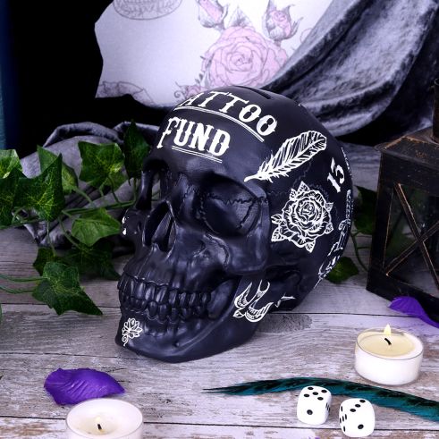 Traditional, Tribal Tattoo Fund Skull | Black