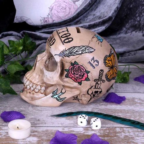 Traditional Tribal Tattoo Fund Skull | Natural Bone
