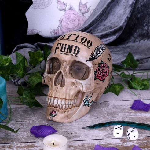 Traditional Tribal Tattoo Fund Skull | Natural Bone