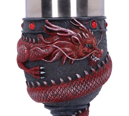 Dragon Coil Goblet Red 20cm