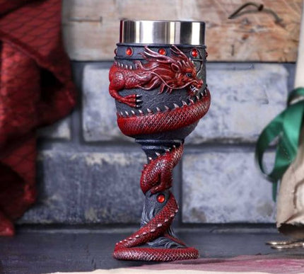 Dragon Coil Goblet Red 20cm