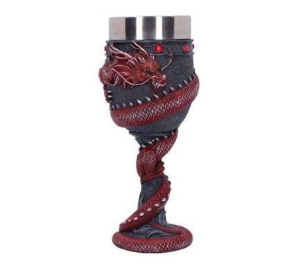 Dragon Coil Goblet Red 20cm