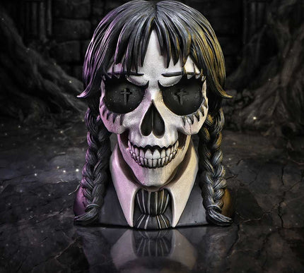 Dark Glare Gothic School Girl Skull