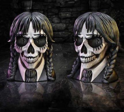 Dark Glare Gothic School Girl Skull