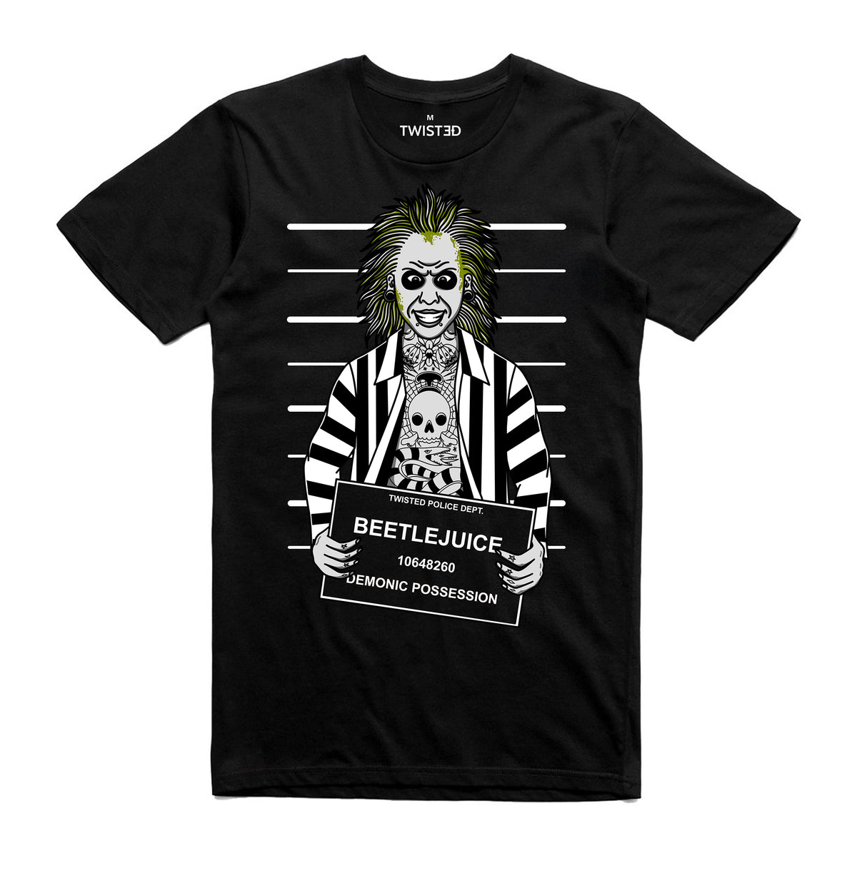 Twisted Apparel Beetlejuice Mugshot T-Shirt