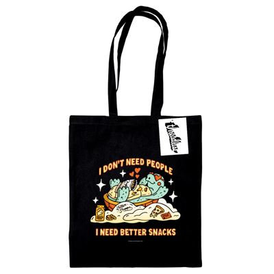 Letter Shoppe I Need Better Snacks Tote Bag