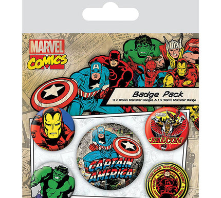 Marvel Comics Captain America Button Badge pack