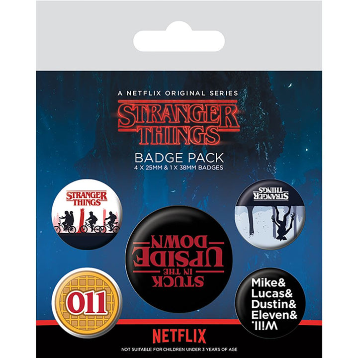 Stranger Things Upside Down Button Badge