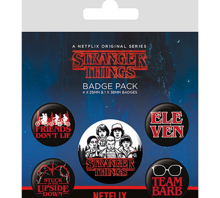 Stranger Things Characters Button Badge