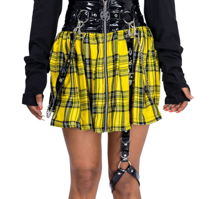 Heartless Calamity Skirt | Yellow Check