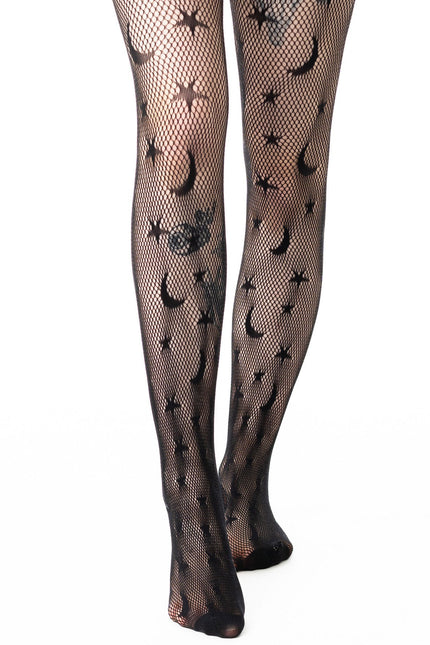 Poizen Industries Celestial Fishnet Tights