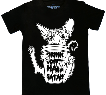 Twisted Apparel Drink Coffee Hail Satan T-Shirt