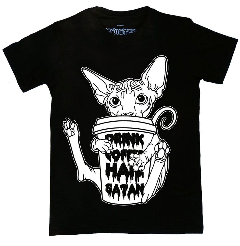 Twisted Apparel Drink Coffee Hail Satan T-Shirt