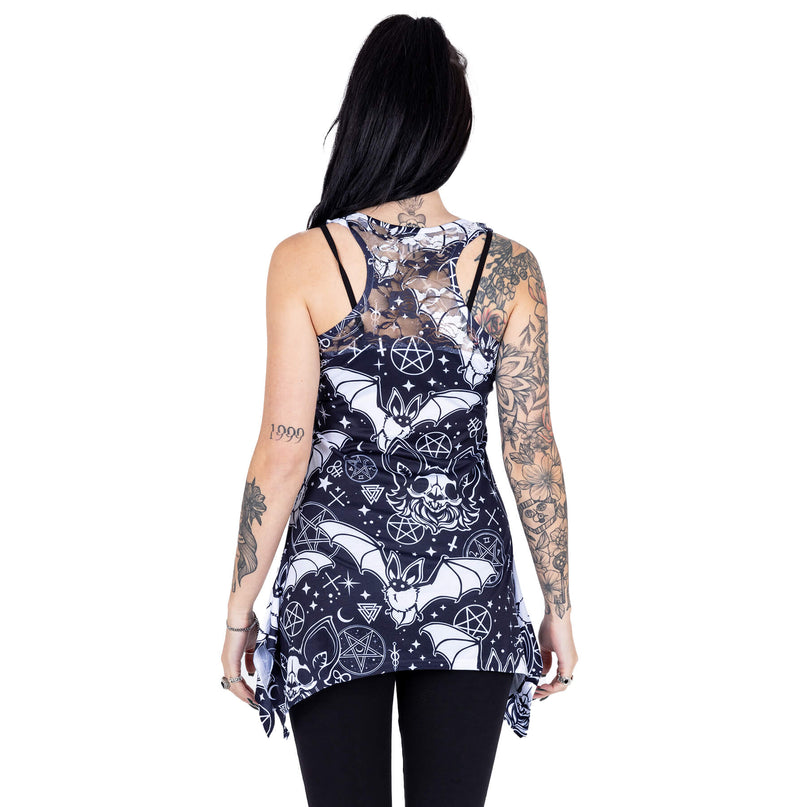 Heartless Conjure Lace Panel Vest